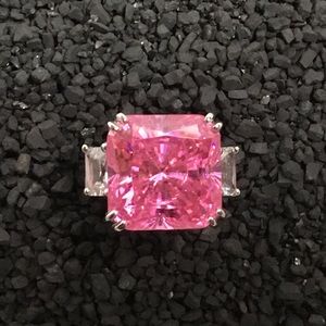 Charles Winston Pink and White Cubic Zirconia Ring